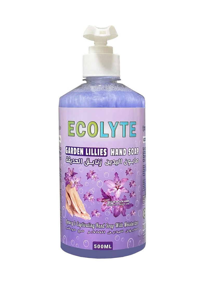 ECOLYTE+ Garden Lillies Hand Soap 500ml - Image 1